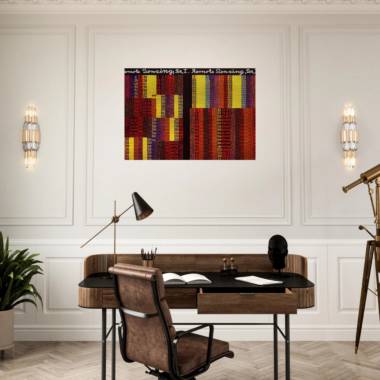 Remote Sensing, Per I  II - 1979 - Alfred Jensen Brushed Aluminum Print - 70x100 cm / 28x40 inches | Alfred Jensen Aluminum Print | Alfred Jensen Prints