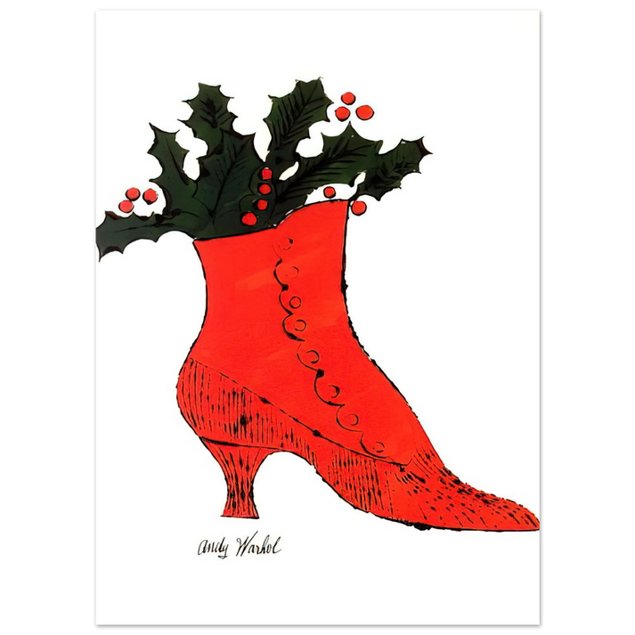Andy Warhol - Untitled  red Boot Wit Holly  Fine Art Poster