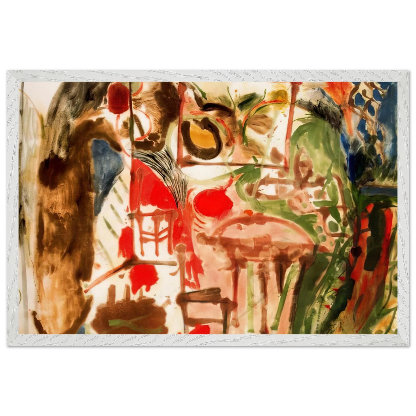Helen Frankenthaler - Interior - 1957 Wall art - A1 (59.4 x 84.1  cm) - Fine Art Poster-canvas - -