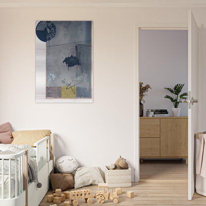 EVIAN - Jasper Johns Brushed Aluminum Print - 70x100 cm / 28x40 inches | Jasper Johns Aluminum Print | Jasper Johns Prints