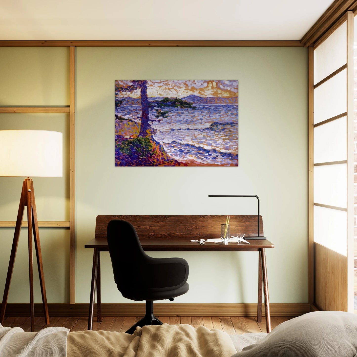 The Mediterranean Coast - Henri-Edmond Cross Brushed Aluminum Print - 70x100 cm / 28x40 inches | Henri-Edmond Cross Aluminum Print | Henri-Edmond Cross Prints