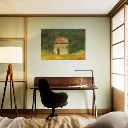 The Little House - Pierre-Auguste Renoir Brushed Aluminum Print - 70x100 cm / 28x40 inches | Pierre-Auguste Renoir Aluminum Print | Pierre-Auguste Renoir Prints
