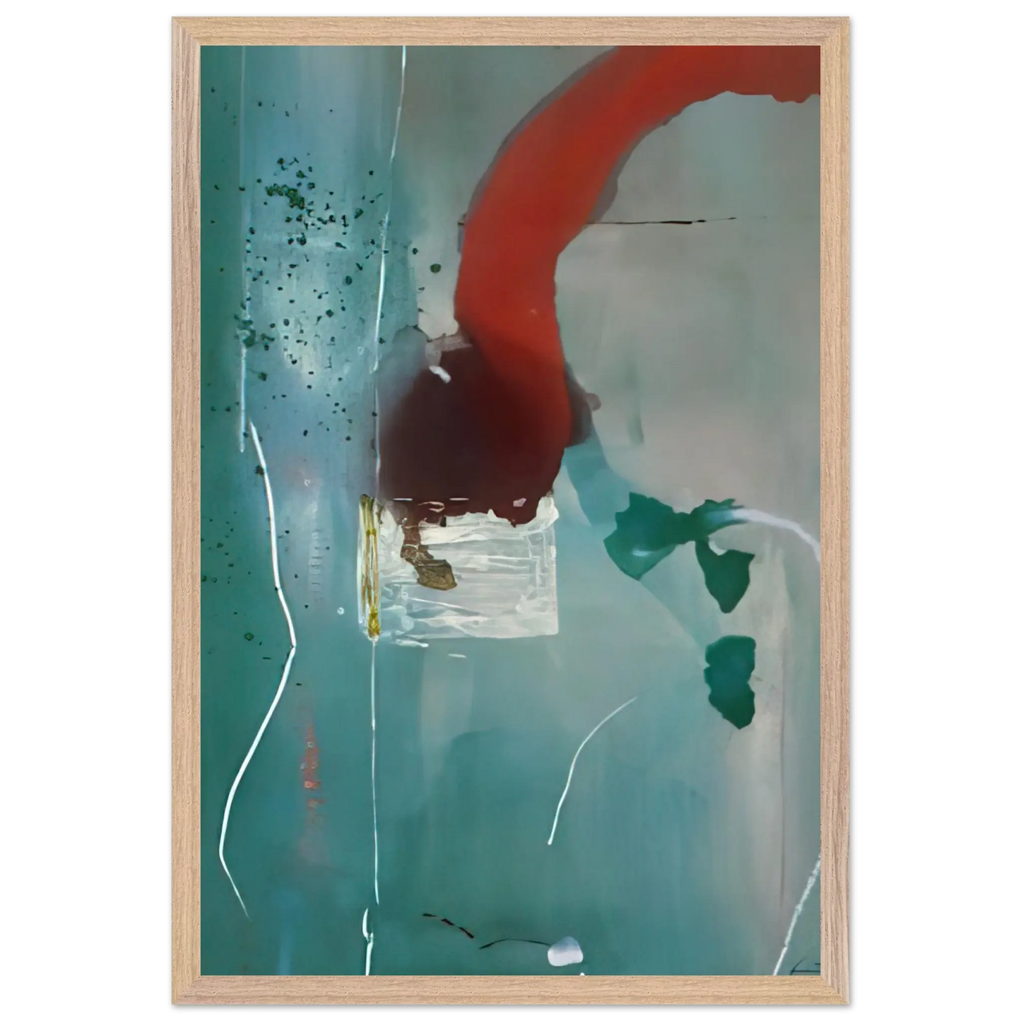 Helen Frankenthaler - Square One - 1985 Wall art - A1 (59.4 x 84.1  cm) - Premium Wooden Framed Poster With Fine Art Paper - White frame