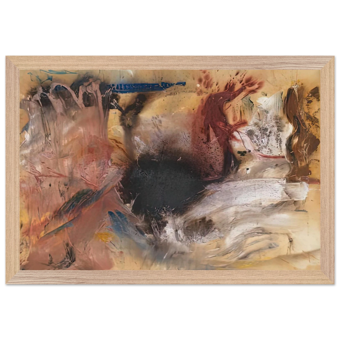Helen Frankenthaler - Sun Spot, 1954- Wall Art - 60x80 cm / 24x32 inches - Premium Wooden Framed Poster With Fine Art Paper-canvas - White frame