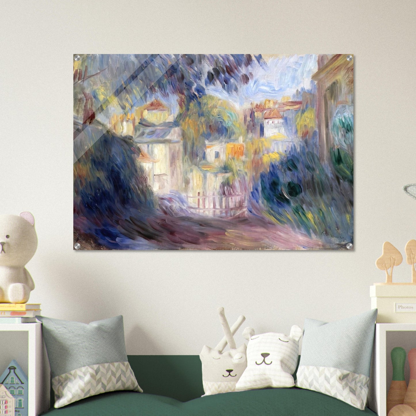 Landscape with Red Roofs - Pierre-Auguste Renoir Acrylic Print - 70x100 cm / 28x40″ inches | Pierre-Auguste Renoir Wall Art | Pierre-Auguste Renoir Prints