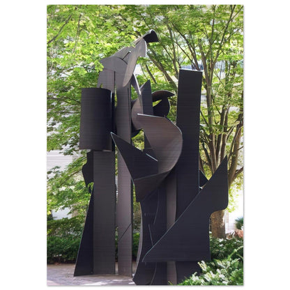 TRANSPARENT HORIZON 1975 - Louise Nevelson Brushed Aluminum Print - 70x100 cm / 28x40 inches | Louise Nevelson Aluminum Print | Louise Nevelson Prints