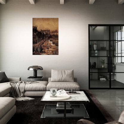 Ditch - Vincent van Gogh Brushed Aluminum Print - 70x100 cm / 28x40 inches | Vincent van Gogh Aluminum Print | Vincent van Gogh Prints