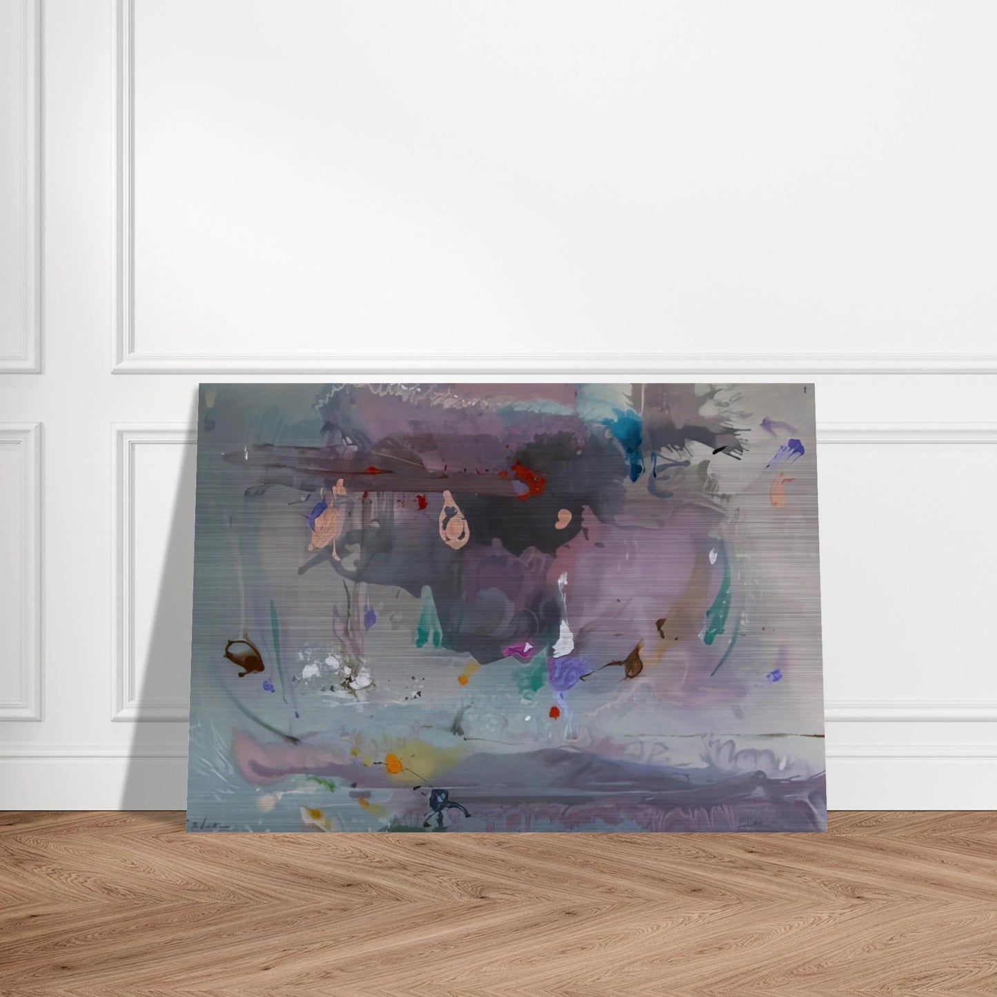 Grey Fireworks - 2000 - Helen Frankenthaler Brushed Aluminum Print - 70x100 cm / 28x40 inches | Helen Frankenthaler Aluminum Print | Helen Frankenthaler Prints