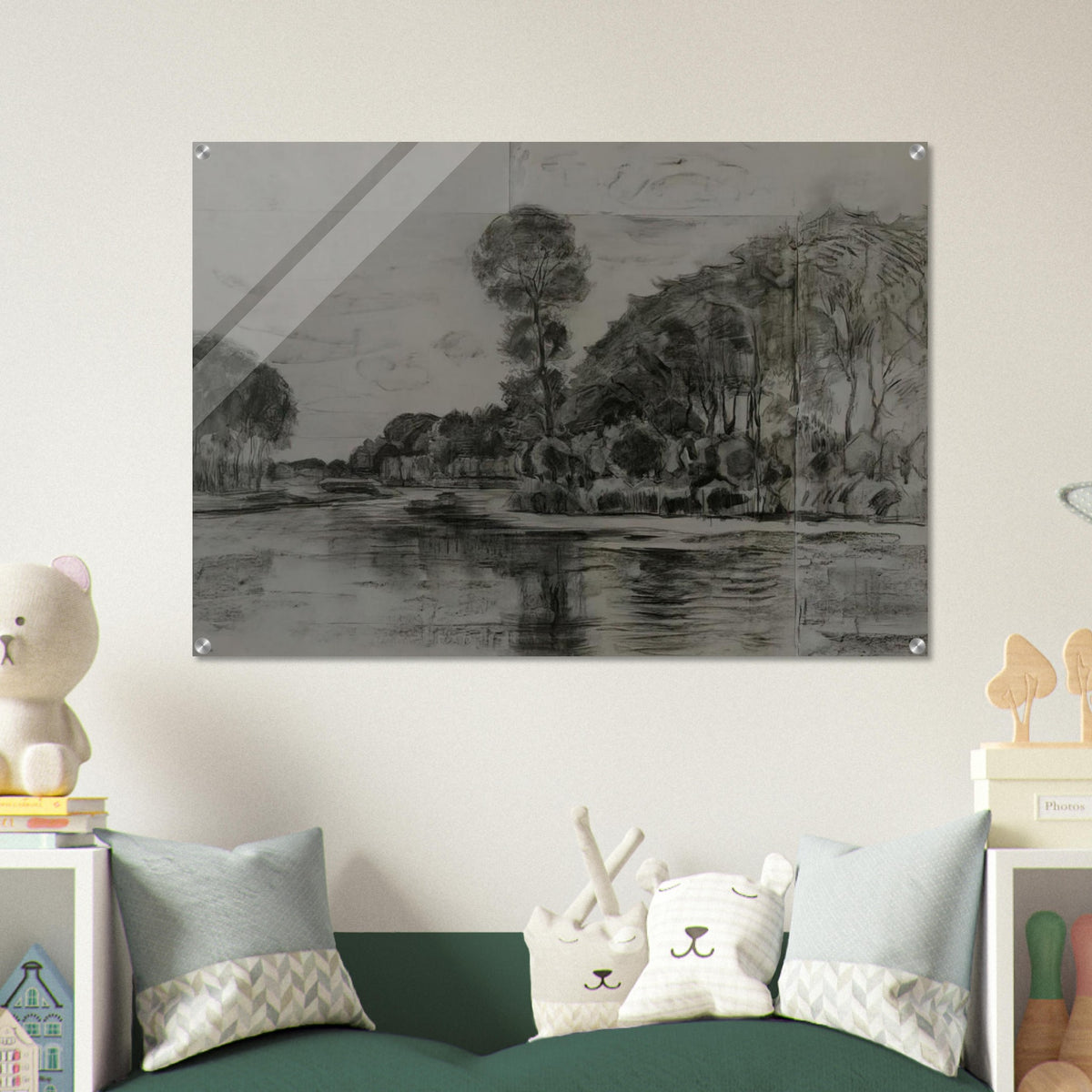 Lonely tree at the Gein - Piet Mondrian Acrylic Print - 70x100 cm / 28x40″ inches | Piet Mondrian Wall Art | Piet Mondrian Prints