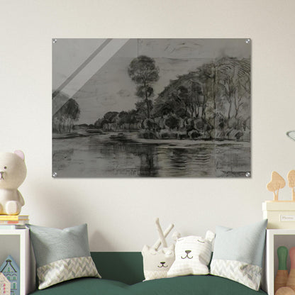 Lonely tree at the Gein - Piet Mondrian Acrylic Print - 70x100 cm / 28x40″ inches | Piet Mondrian Wall Art | Piet Mondrian Prints