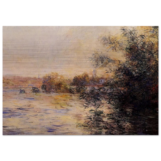 Evening Effect of the Seine - claude monet Brushed Aluminum Print - 70x100 cm / 28x40 inches | claude monet Aluminum Print | claude monet Prints