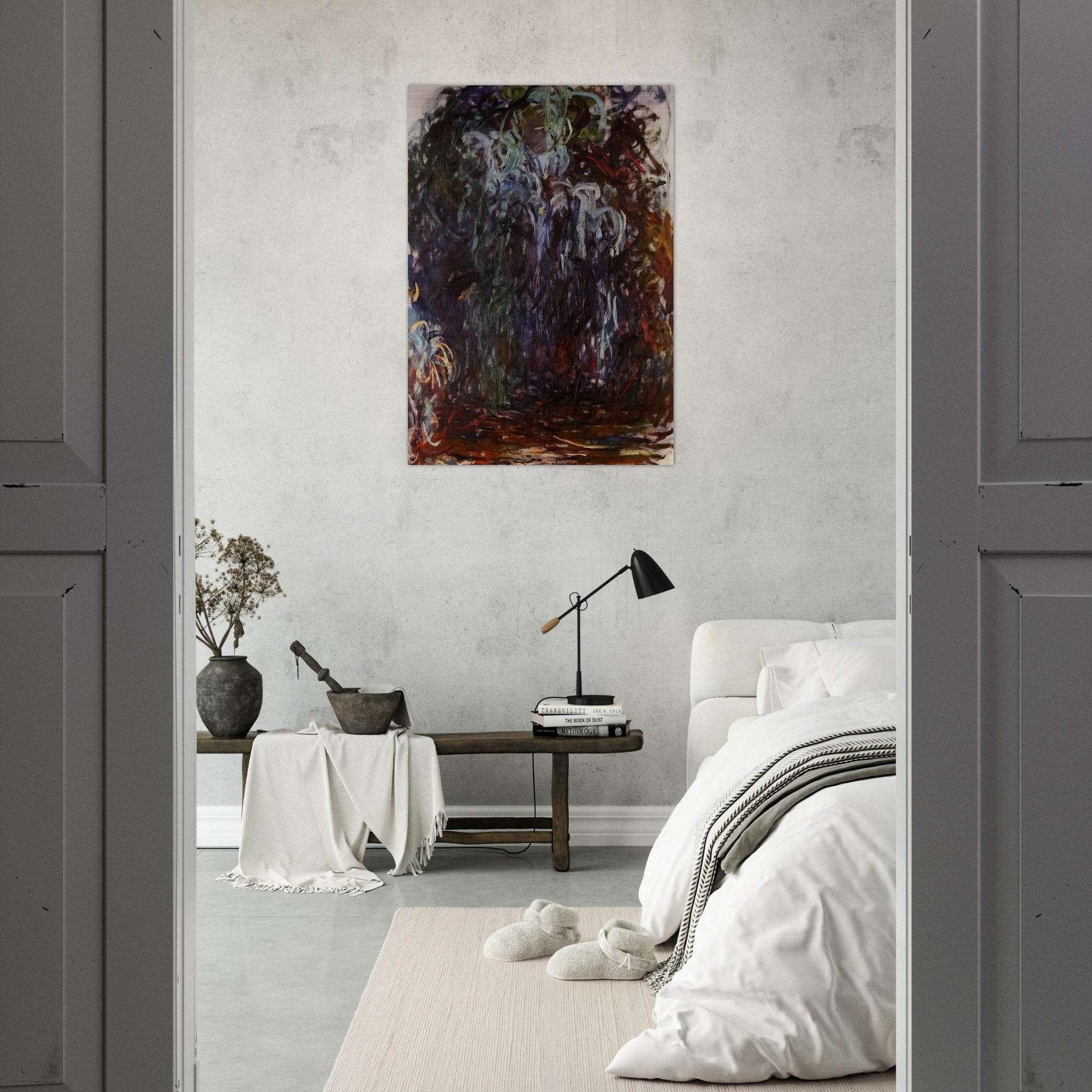Weeping Willow - claude monet Brushed Aluminum Print - 70x100 cm / 28x40 inches | claude monet Aluminum Print | claude monet Prints