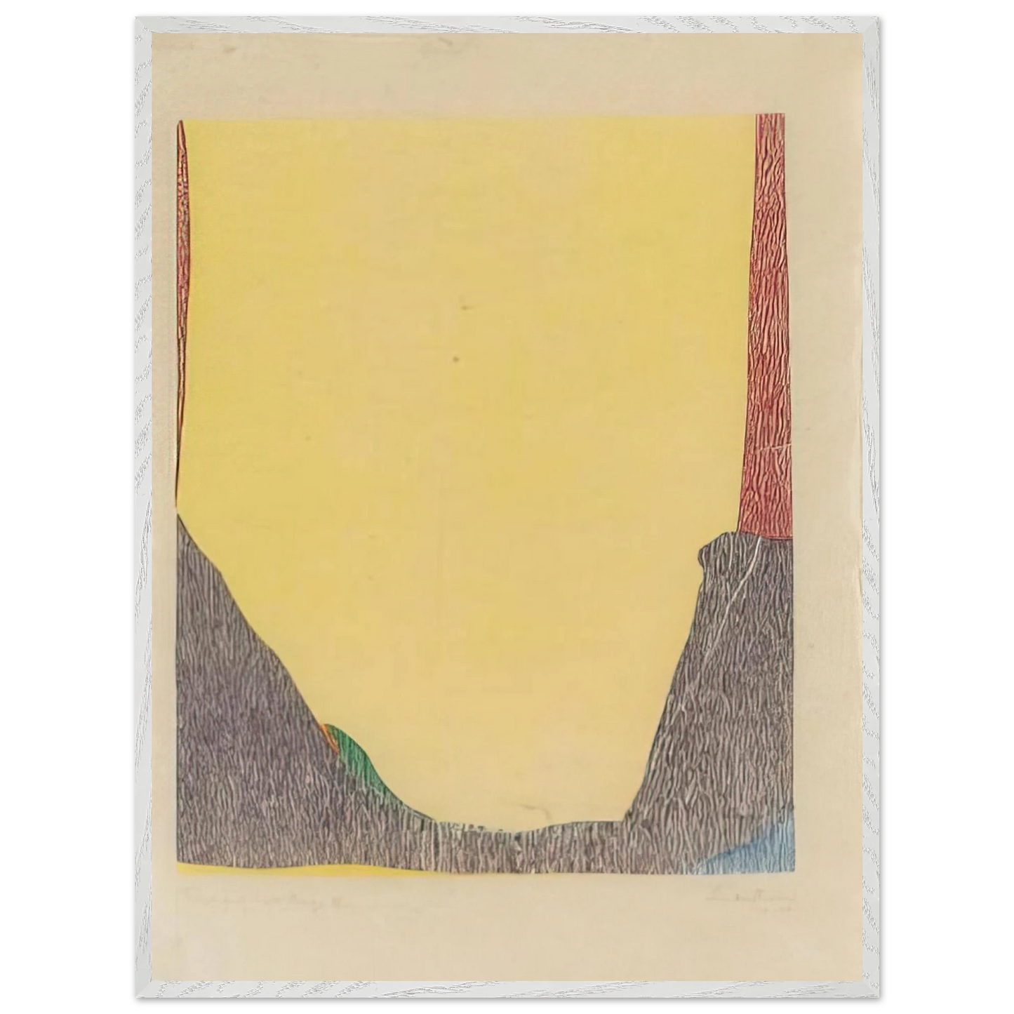 Helen Frankenthaler - East and Beyond - 1973 Wall art - 70x100 cm / 28x40 inches - Premium Wooden Framed Poster With Fine Art Paper-canvas - Wood frame