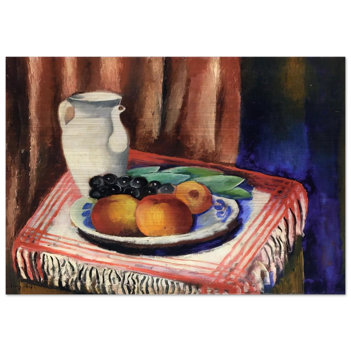 STILL LIFE WITH LEMONS 1917 - Moise Kisling Brushed Aluminum Print - 70x100 cm / 28x40 inches | Moise Kisling Aluminum Print | Moise Kisling Prints