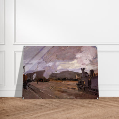 The Railroad Station at Argenteuil - claude monet Acrylic Print - 70x100 cm / 28x40″ inches