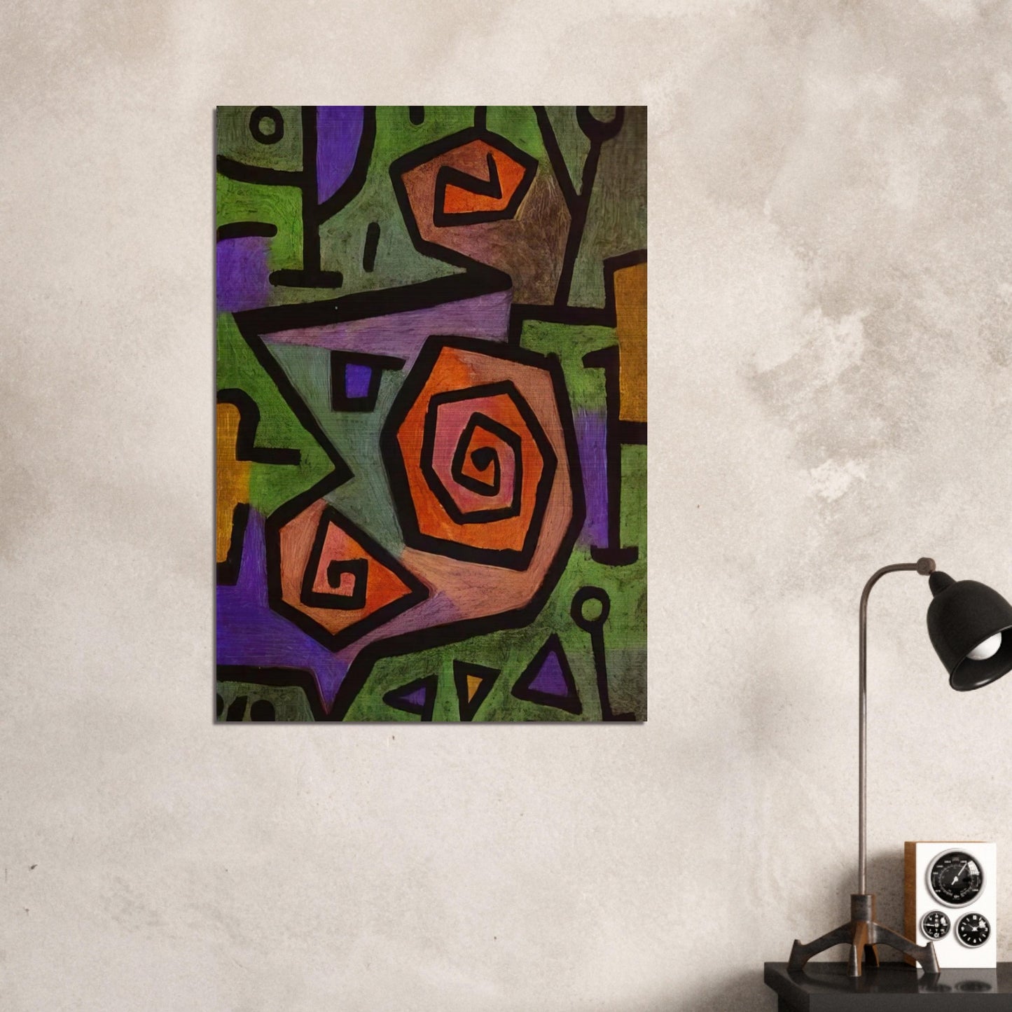 HEROIC ROSES 1938 - Paul Klee Brushed Aluminum Print - 70x100 cm / 28x40 inches | Paul Klee Aluminum Print | Paul Klee Prints