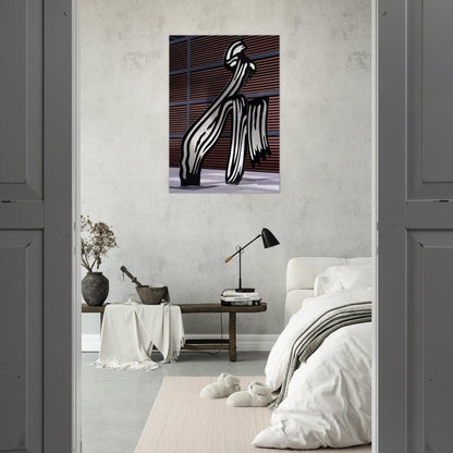 BRUSHSTROKE 1996 - Roy Lichtenstein Brushed Aluminum Print - 70x100 cm / 28x40 inches | Roy Lichtenstein Aluminum Print | Roy Lichtenstein Prints