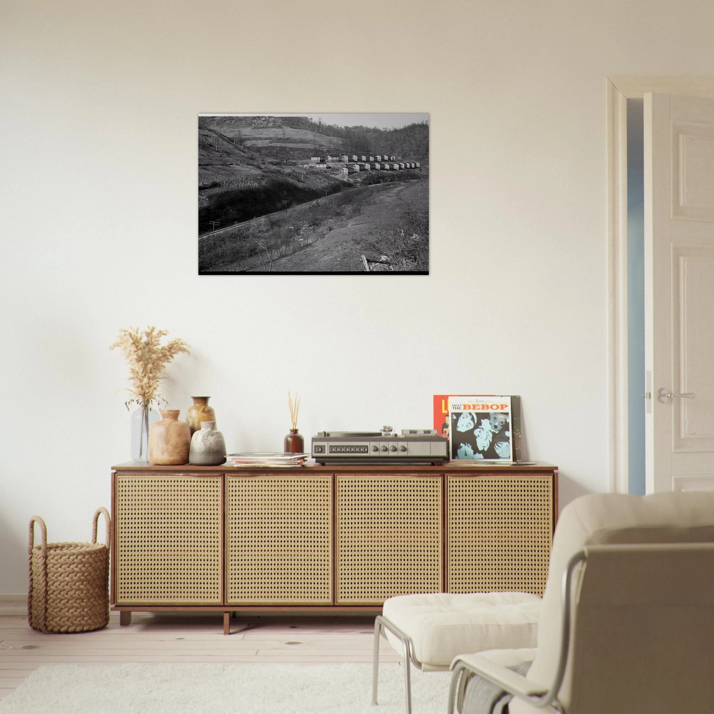 COAL COMPANY TOWN IN JENKINS 1935 - Ben Shahn Brushed Aluminum Print - 70x100 cm / 28x40 inches | Ben Shahn Aluminum Print | Ben Shahn Prints