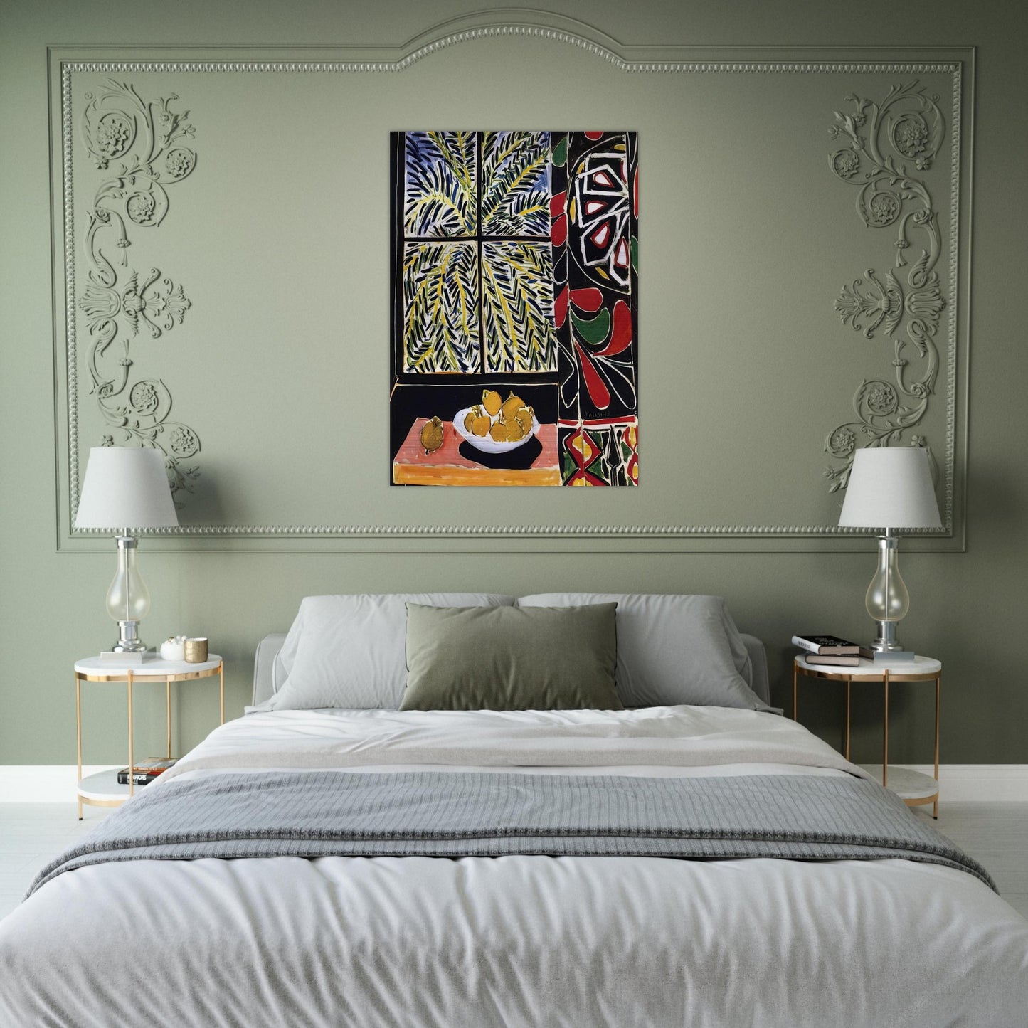 INTERIOR WITH EGYPTIAN CURTAIN 1948 - Henri Matisse Brushed Aluminum Print - 70x100 cm / 28x40 inches | Henri Matisse Aluminum Print | Henri Matisse Prints