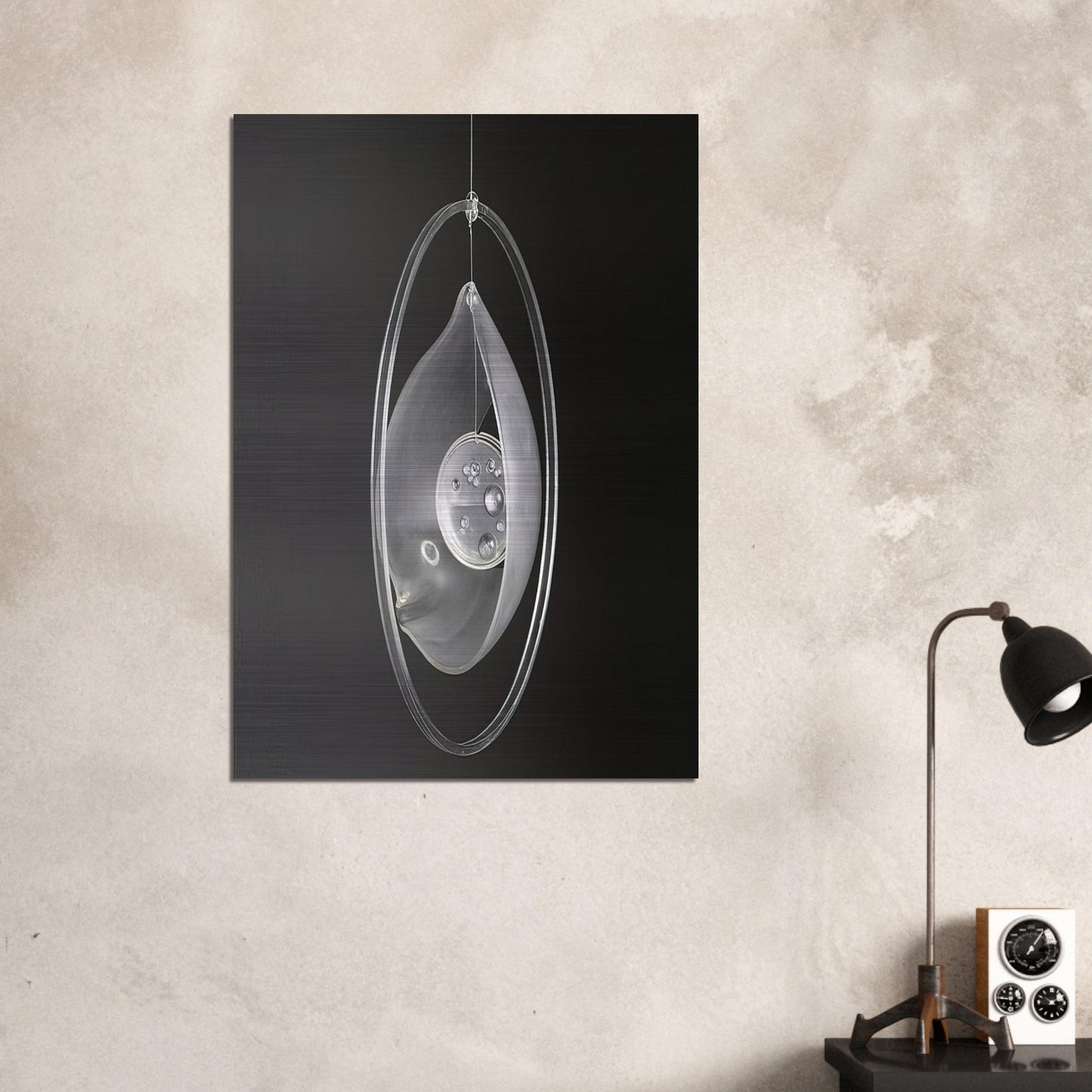 Deformación de la gota circunvalada - 1965 - Gyula Kosice Brushed Aluminum Print - 70x100 cm / 28x40 inches | Gyula Kosice Aluminum Print | Gyula Kosice Prints