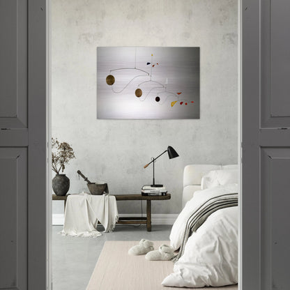 TRIPLE GONG 1948 - Alexander Calder Brushed Aluminum Print - 70x100 cm / 28x40 inches | Alexander Calder Aluminum Print | Alexander Calder Prints