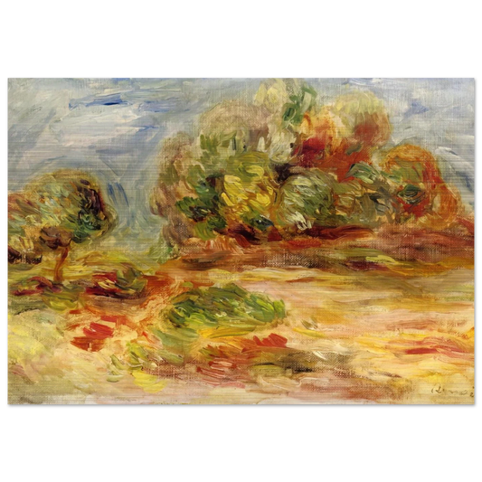 Cagnes Landscape - Pierre-Auguste Renoir Brushed Aluminum Print - 70x100 cm / 28x40 inches | Pierre-Auguste Renoir Aluminum Print | Pierre-Auguste Renoir Prints
