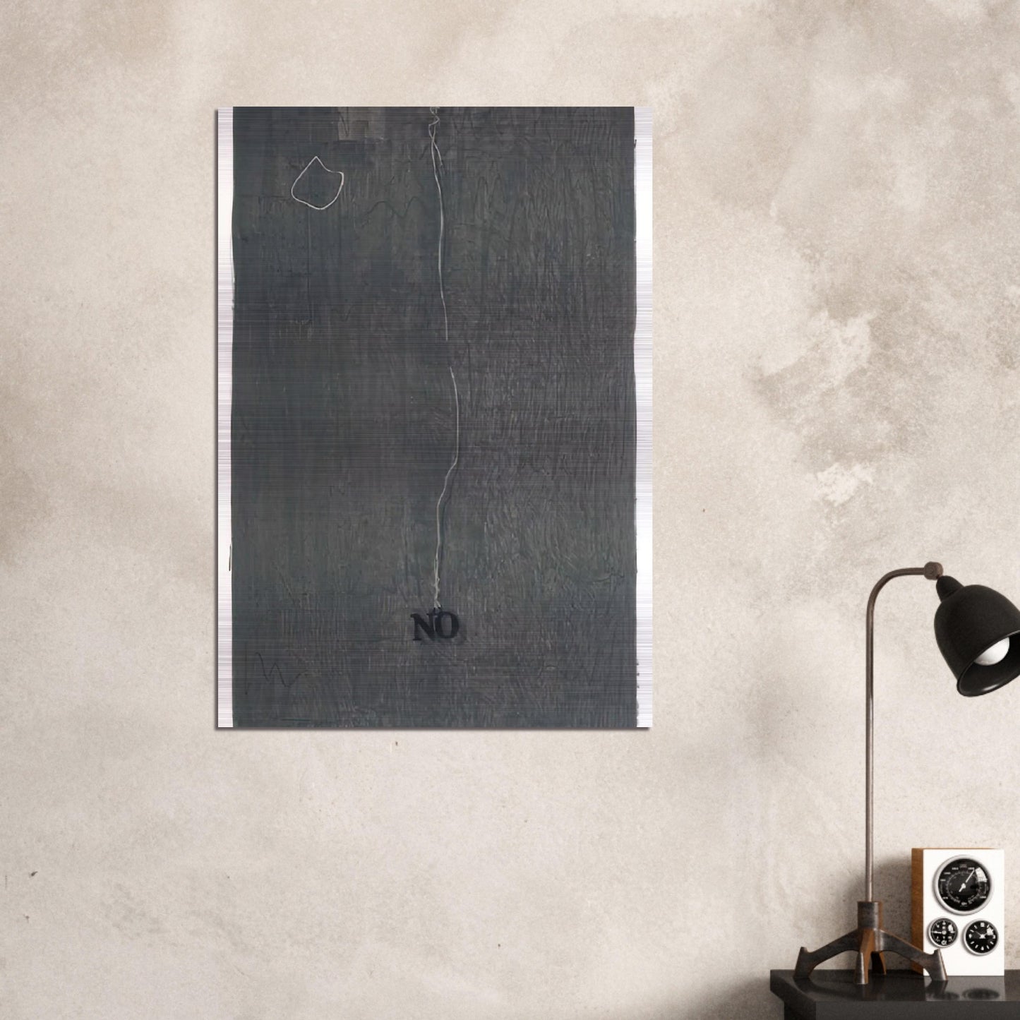 NO 1969 - Jasper Johns Brushed Aluminum Print - 70x100 cm / 28x40 inches | Jasper Johns Aluminum Print | Jasper Johns Prints