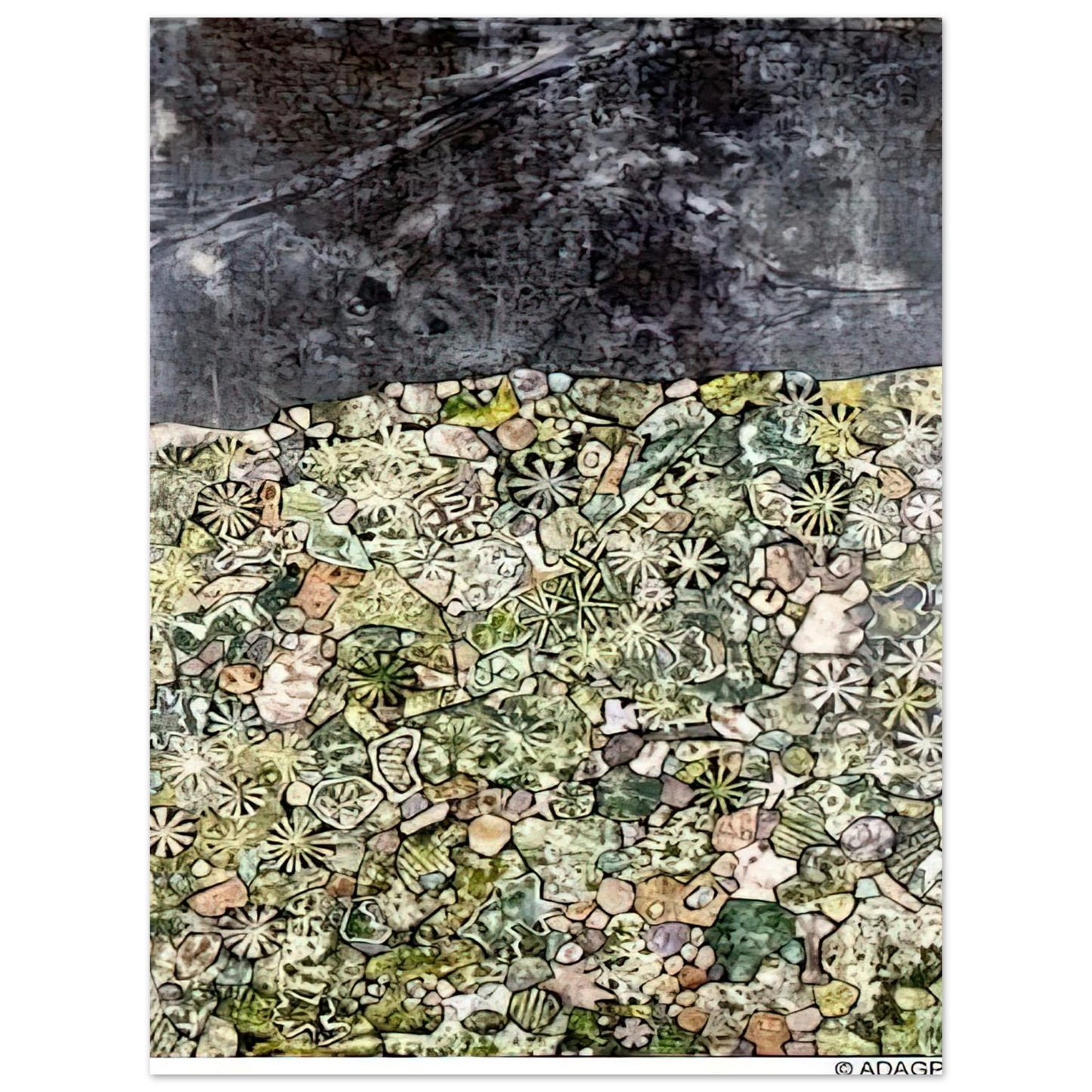 Jean Dubuffet - I LIVE IN A COUNTRY LAUGHING  75x100 cm / 30x40inches Fine Art Poster
