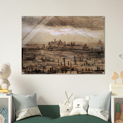 A View of Paris with the Op - Vincent van Gogh Acrylic Print - 70x100 cm / 28x40″ inches | Vincent van Gogh Wall Art | Vincent van Gogh Prints