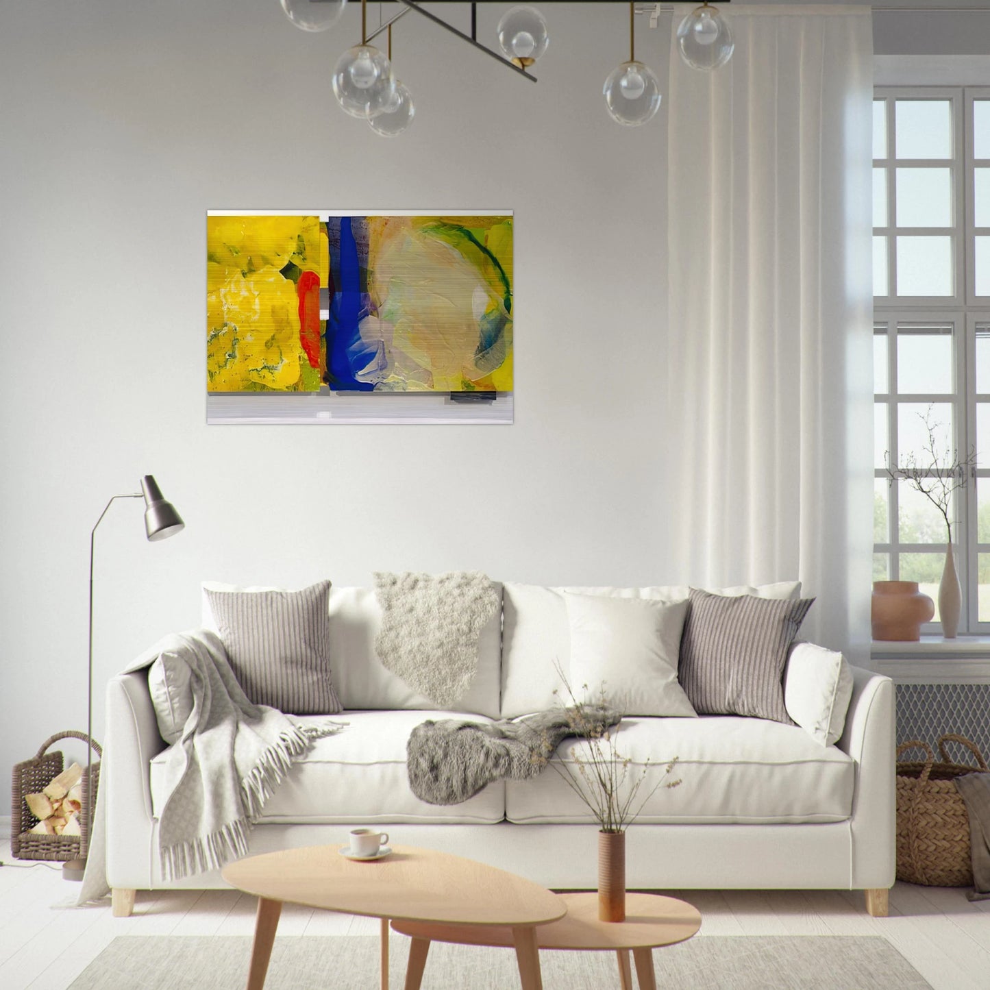 Fog Light - Sam Gilliam Brushed Aluminum Print - 70x100 cm / 28x40 inches | Sam Gilliam Aluminum Print | Sam Gilliam Prints