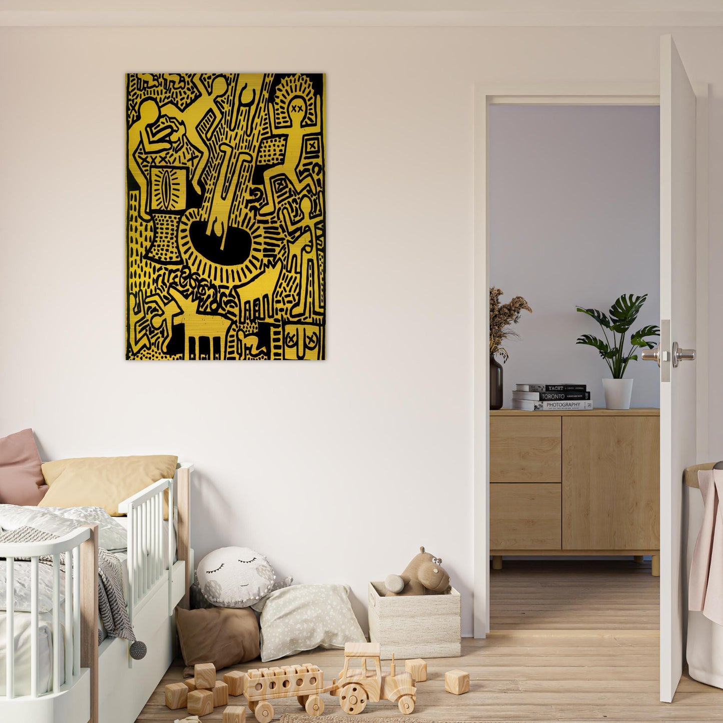 UNTITLED 1981 - Keith Haring Brushed Aluminum Print - 70x100 cm / 28x40 inches | Keith Haring Aluminum Print | Keith Haring Prints