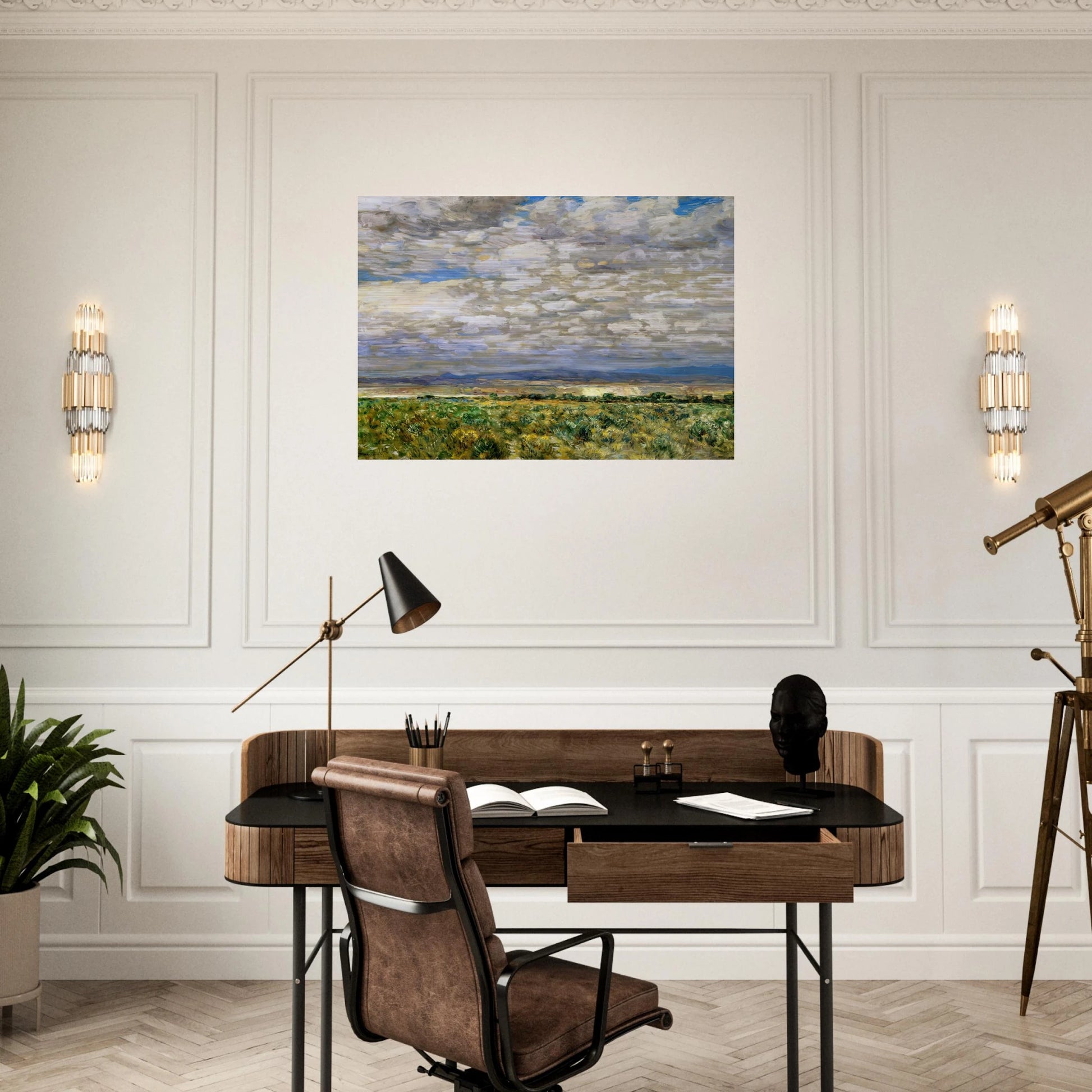 On the Snake River, Oregon - Childe Hassam Brushed Aluminum Print - 70x100 cm / 28x40 inches | Childe Hassam Aluminum Print | Childe Hassam Prints
