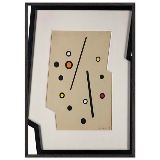 Forme Madi - 1958 - Carmelo Arden Quin 70x100 cm / 28x40 inches Framed Art Print – Black Wooden Frame