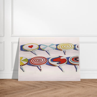 Big Suckers - 1971 - Wayne Thiebaud Brushed Aluminum Print - 70x100 cm / 28x40 inches | Wayne Thiebaud Aluminum Print | Wayne Thiebaud Prints