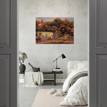 Cabin with Aloe Plants - Pierre-Auguste Renoir Brushed Aluminum Print - 70x100 cm / 28x40 inches | Pierre-Auguste Renoir Aluminum Print | Pierre-Auguste Renoir Prints