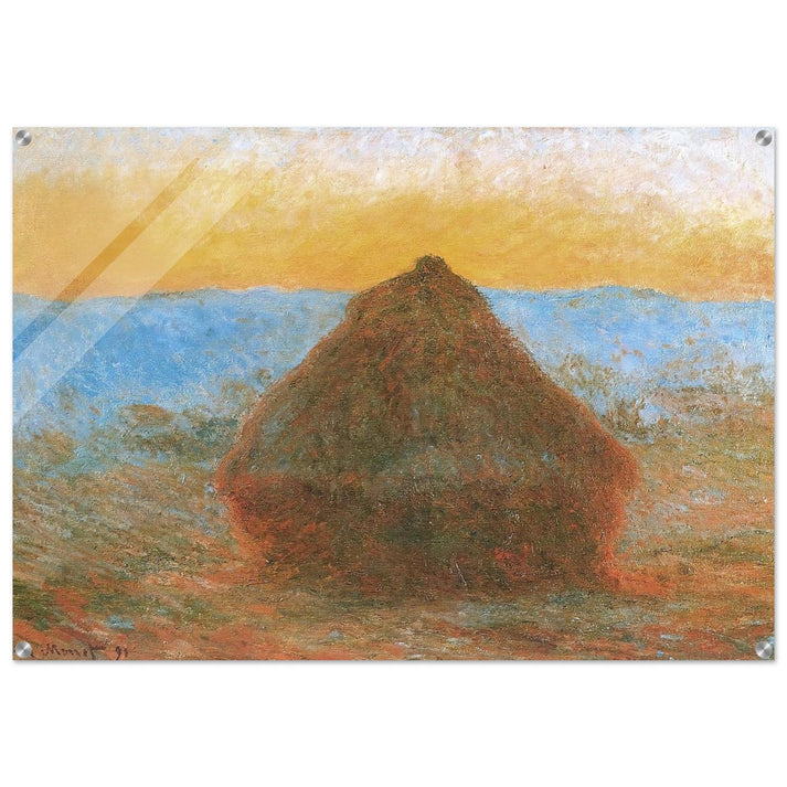 Grainstack - claude monet Acrylic Print - 70x100 cm / 28x40″ inches | claude monet Wall Art | claude monet Prints