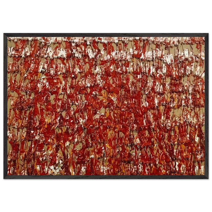 Red Tubes of Paint - 1980 - Arman 70x100 cm / 28x40 inches Framed Art Print – Black Wooden Frame