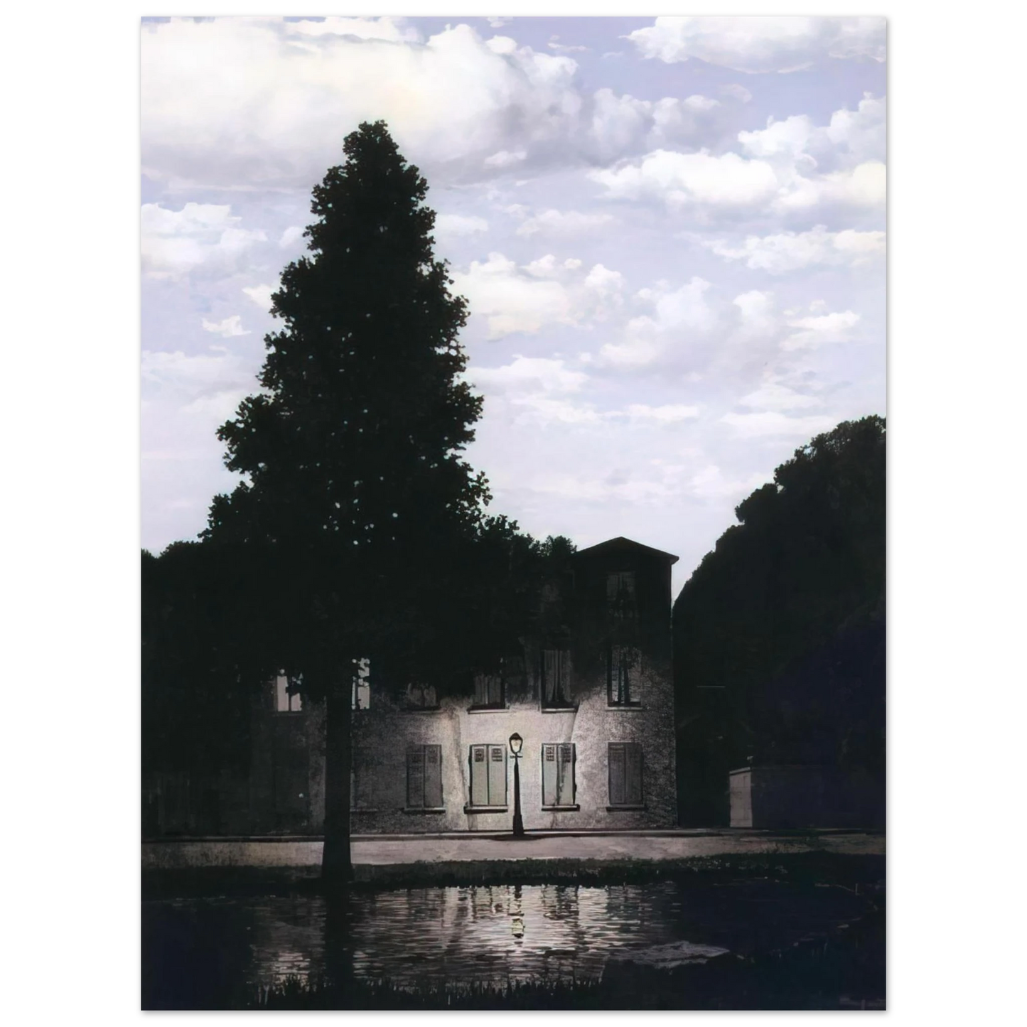 Rene Magritte - THE EMPIRE OF LIGHTS 1954  75x100 cm / 30x40inches Fine Art Poster