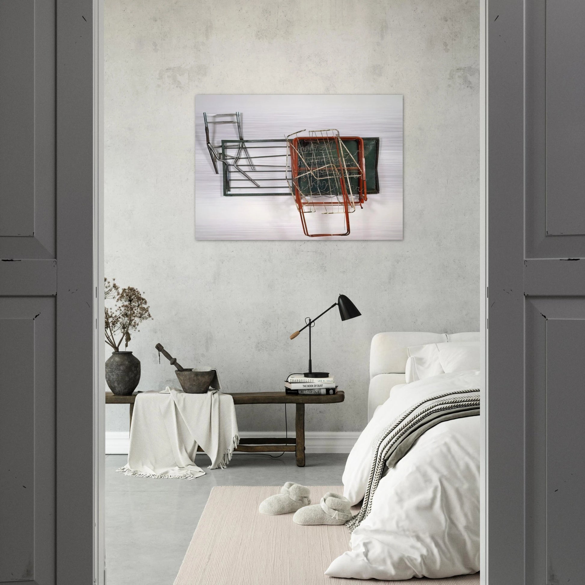 GREENHOUSE GLUT NEAPOLITAN 1987 - Robert Rauschenberg Brushed Aluminum Print - 70x100 cm / 28x40 inches | Robert Rauschenberg Aluminum Print | Robert Rauschenberg Prints