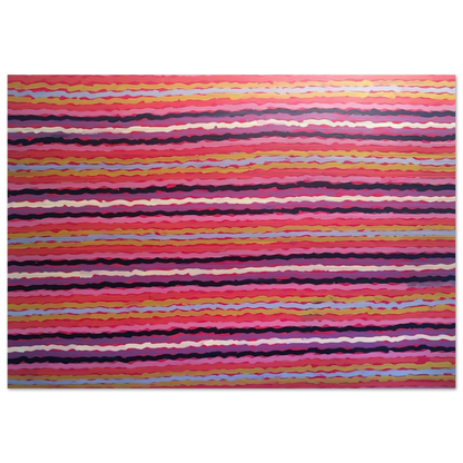 Spear Dreaming, South of Naperby - 1995 - Clifford Possum Tjapaltjarri Brushed Aluminum Print - 70x100 cm / 28x40 inches | Clifford Possum Tjapaltjarri Aluminum Print | Clifford Possum Tjapaltjarri Prints