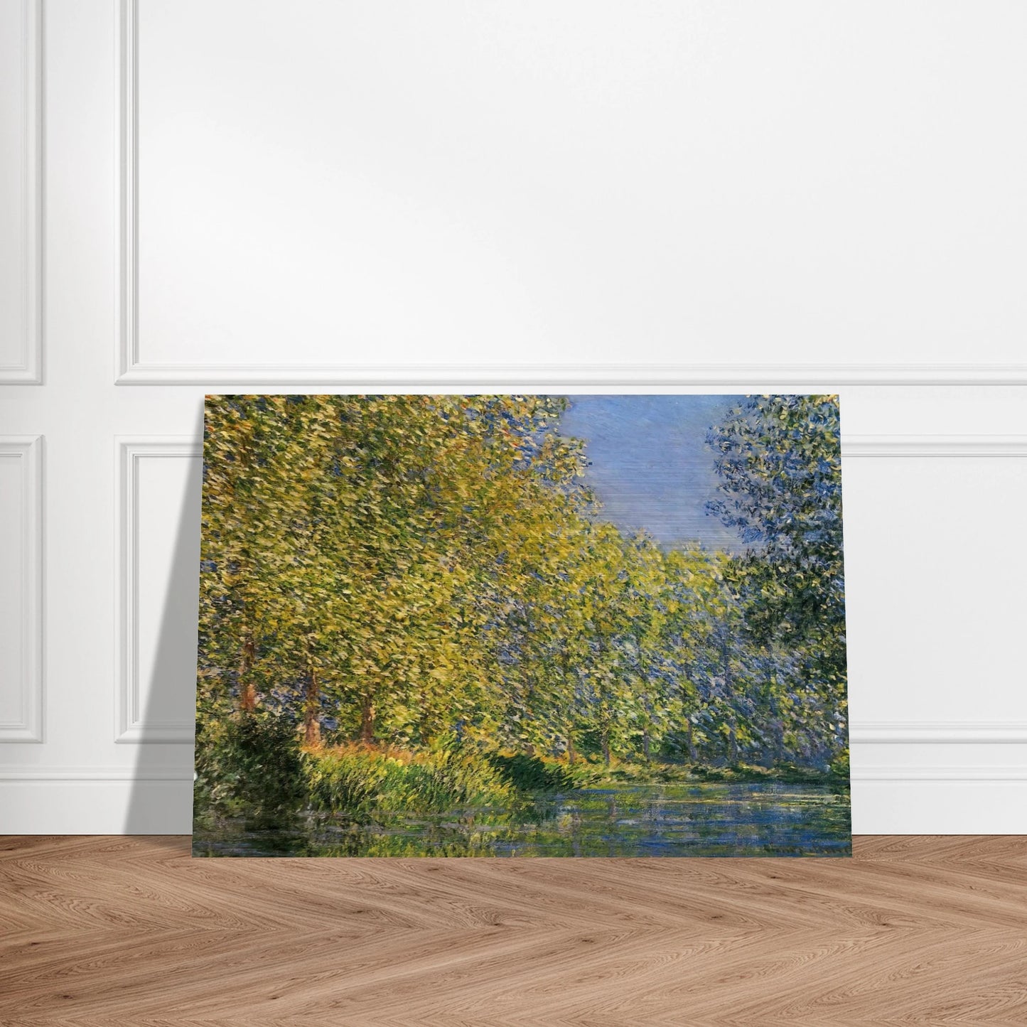 Bend in the River Epte - claude monet Brushed Aluminum Print - 70x100 cm / 28x40 inches | claude monet Aluminum Print | claude monet Prints