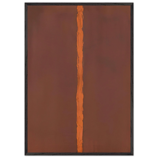 Onement I - Barnett Newman 70x100 cm / 28x40 inches Framed Art Print – Black Wooden Frame