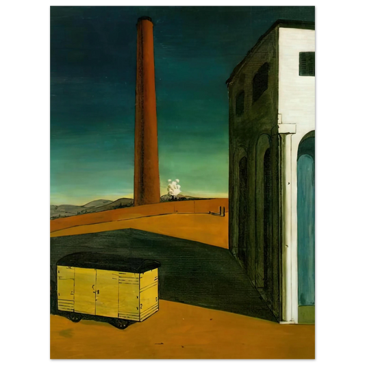 Giorgio de Chirico - THE ANGUISH OF DEPARTURE 1914  75x100 cm / 30x40inches Fine Art Poster