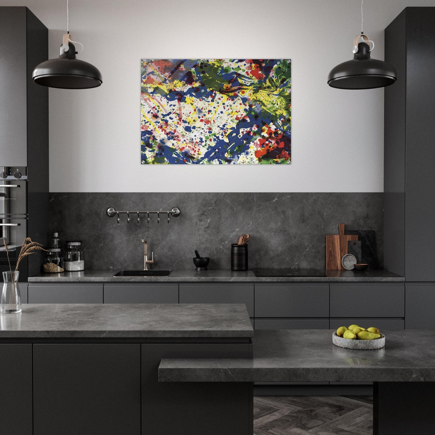 Untitled  from Papierski Portfolio   SF 355  - Sam Francis Acrylic Print - 70x100 cm / 28x40″ inches