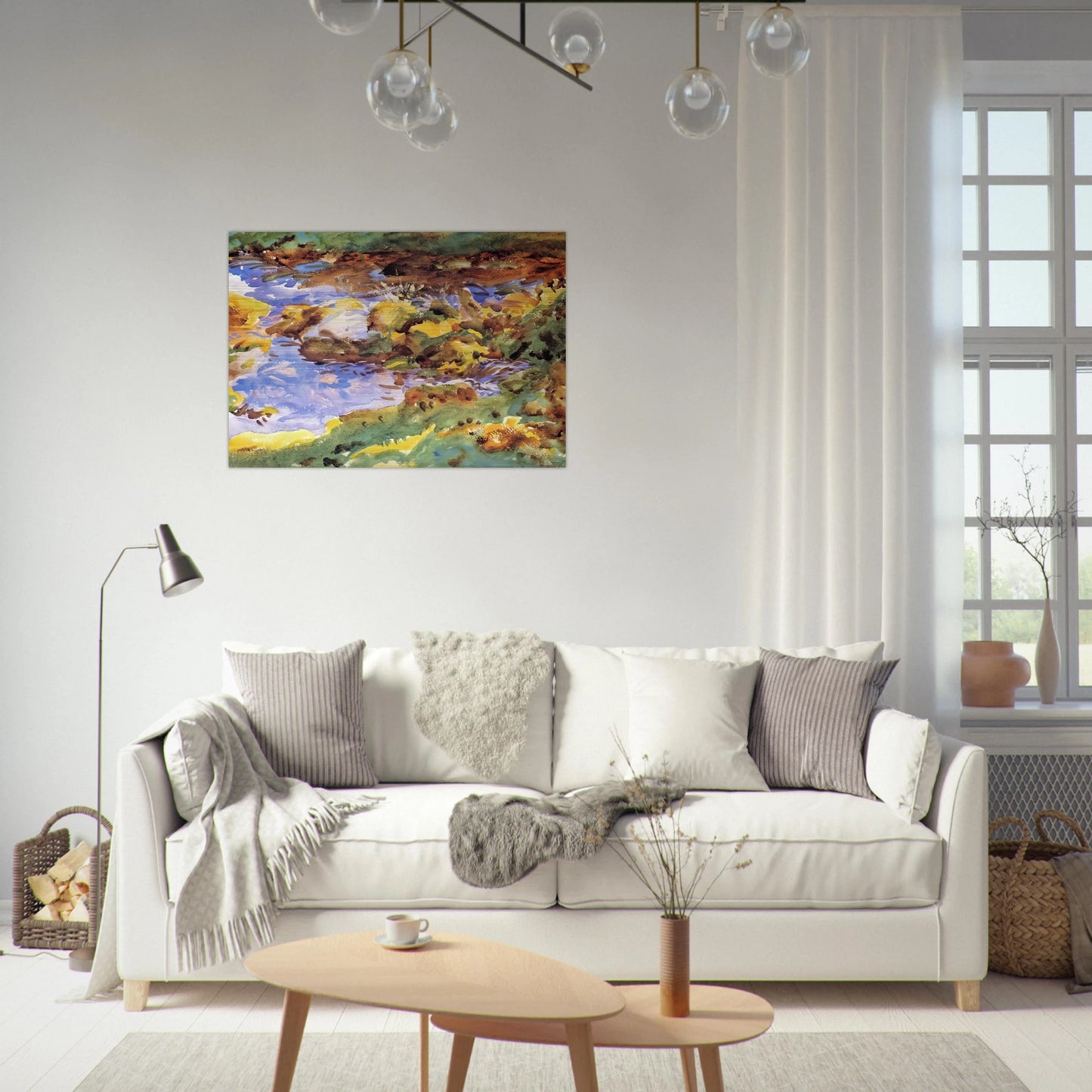 The Alps Val D'Aosta, Purtud - John Singer Sargent Brushed Aluminum Print - 70x100 cm / 28x40 inches | John Singer Sargent Aluminum Print | John Singer Sargent Prints