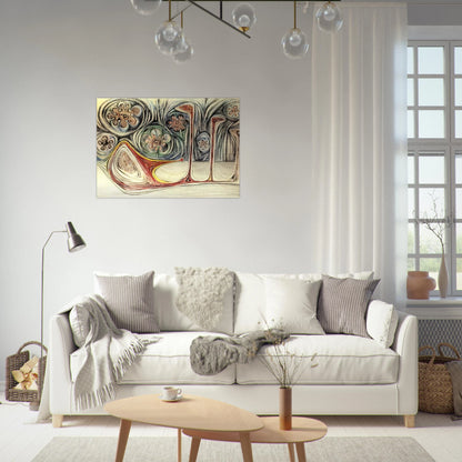 SNAIL S TRACE 1937 - Roberto Matta Brushed Aluminum Print - 70x100 cm / 28x40 inches | Roberto Matta Aluminum Print | Roberto Matta Prints
