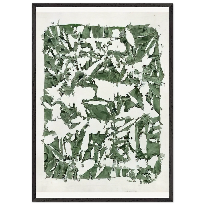 Tabula - 1980 - Simon Hantai 70x100 cm / 28x40 inches Framed Art Print – Black Wooden Frame