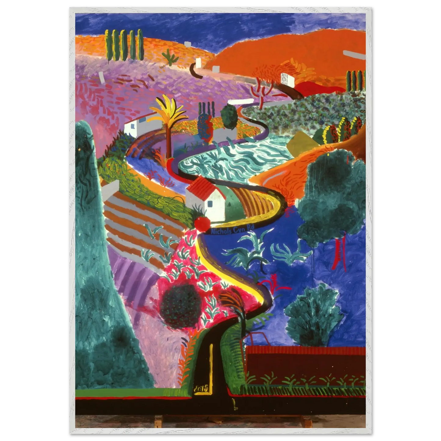 David Hockney - David Hockney Wall art - 40x50 cm / 16x20 inches - Premium Wooden Framed Poster With Fine Art Paper - Wood frame
