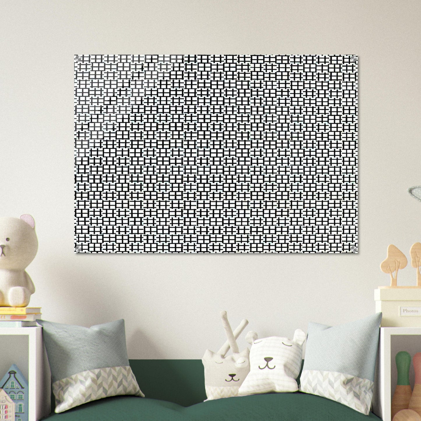 Untitled Verticals and Horizontals - 1970 - Francois Morellet Acrylic Print - 70x100 cm / 28x40″ inches