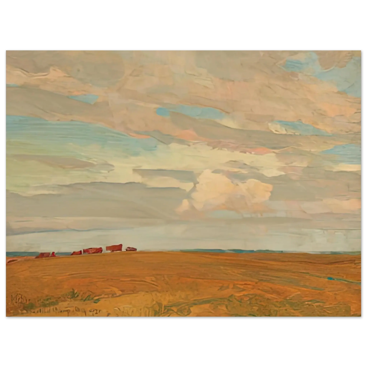 Maynard Dixon - PRAIRIE SAND HILL CAMP MAY 1921 1921 Wall art - 13x18 cm / 5x7 Inches - Premium Wooden Framed Poster With Fine Art Paper - White frame